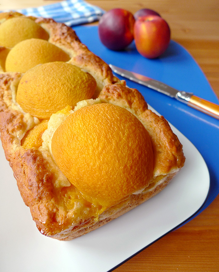 Cake aux pêches au sirop (sans sucre ajouté) Chocolable