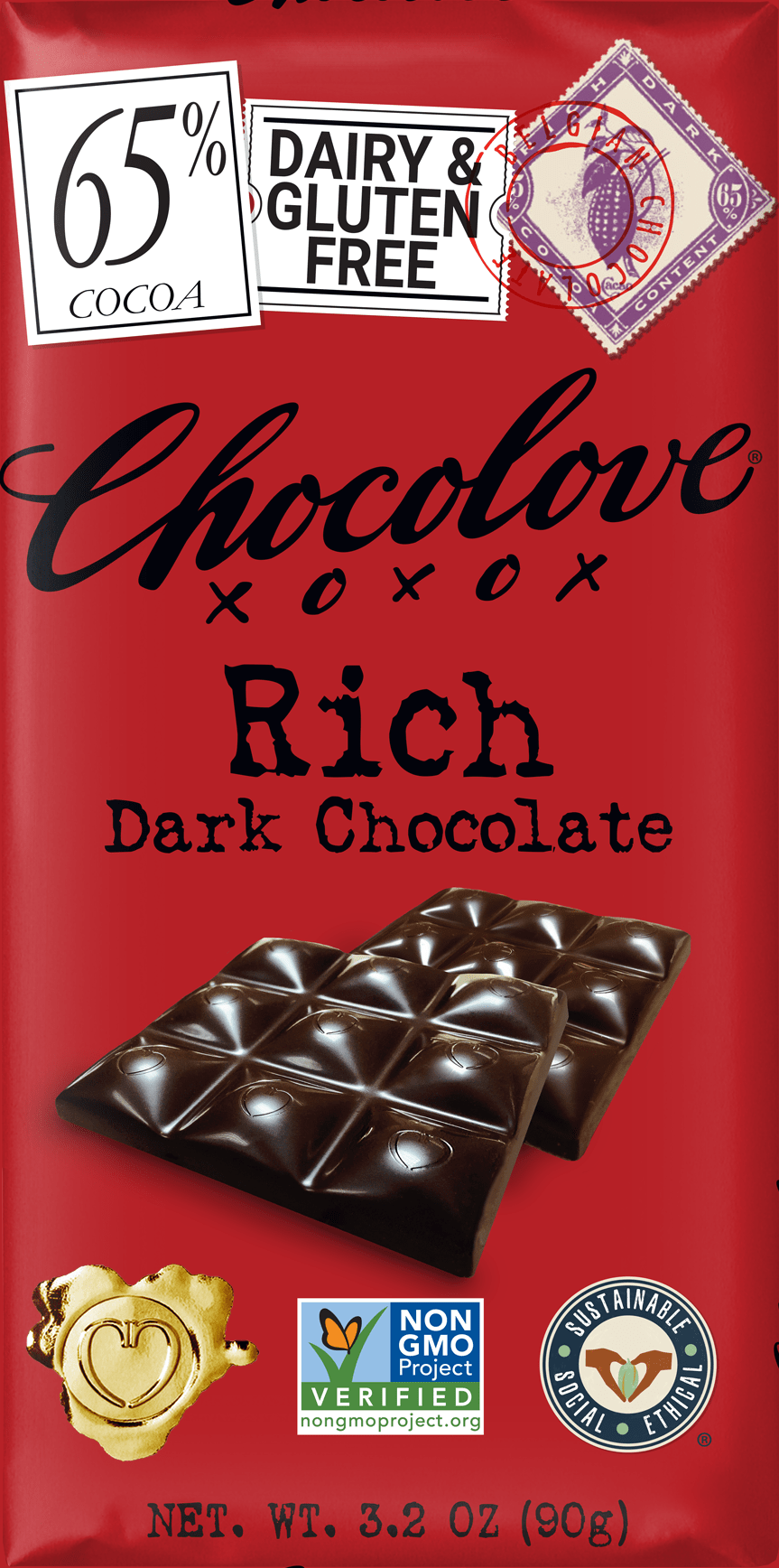 Rich Dark Chocolate Chocolove Premium Chocolate