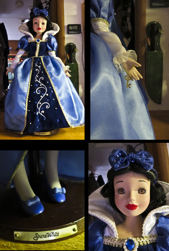 Kates Disney Closet Snow White Porcelain Doll with Brass Key