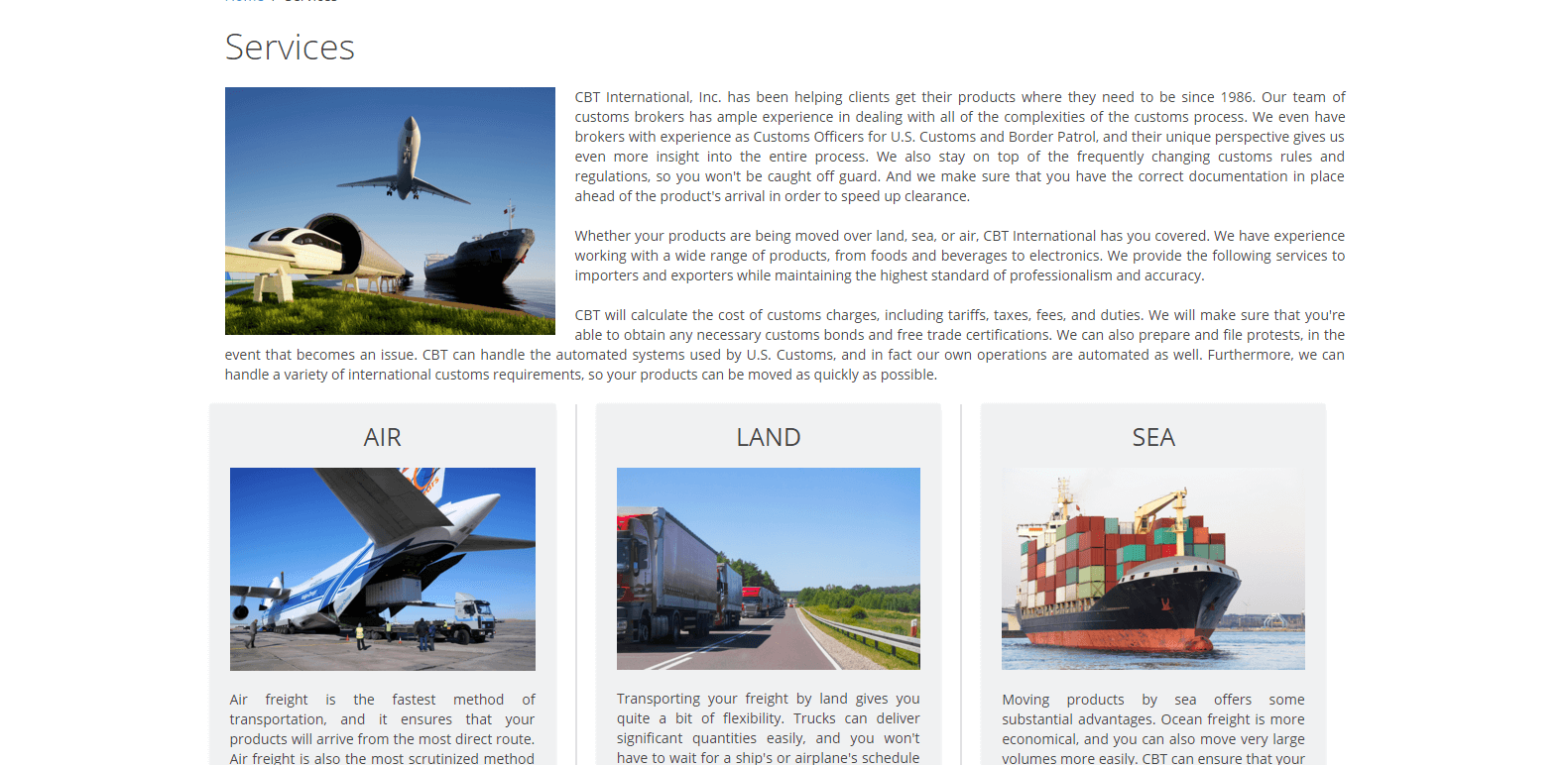 CBT International Long Beach Web Design & Social Media Portfolio