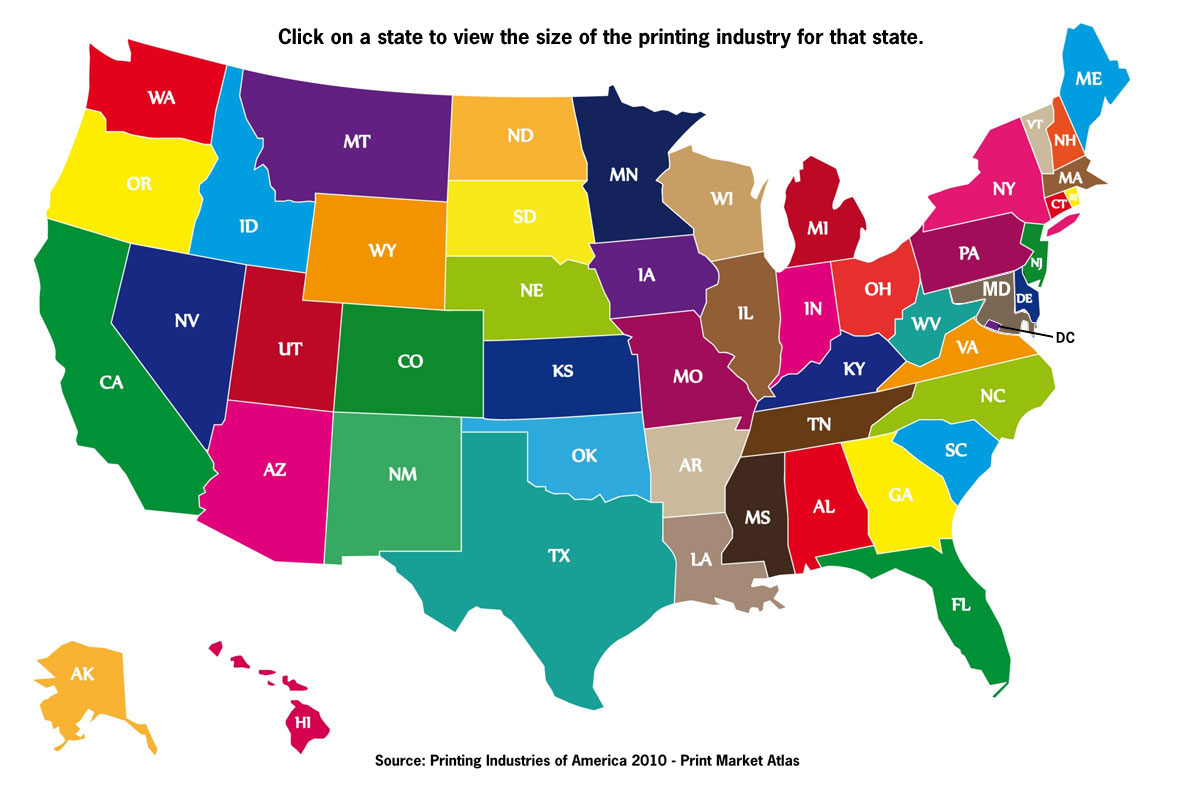 Print Market Statistics By State