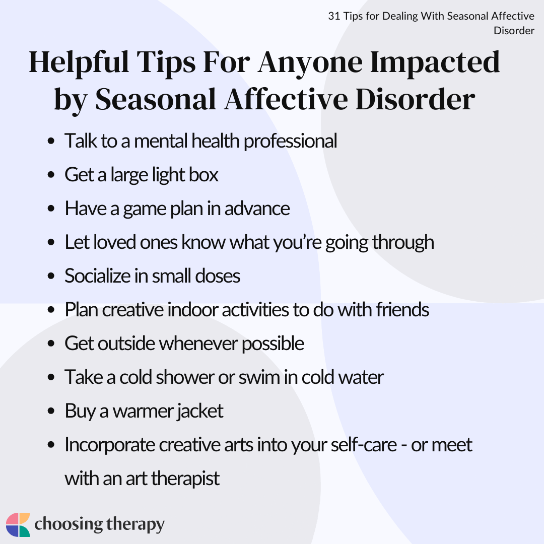 30 Tips for Dealing With Seasonal Affective Disorder