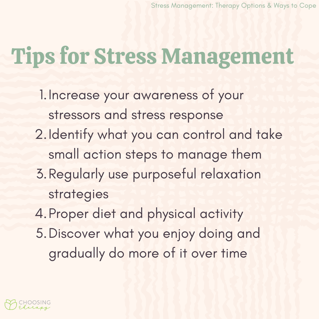Stress Management 5 Ways to Cope & 7 Therapy Options