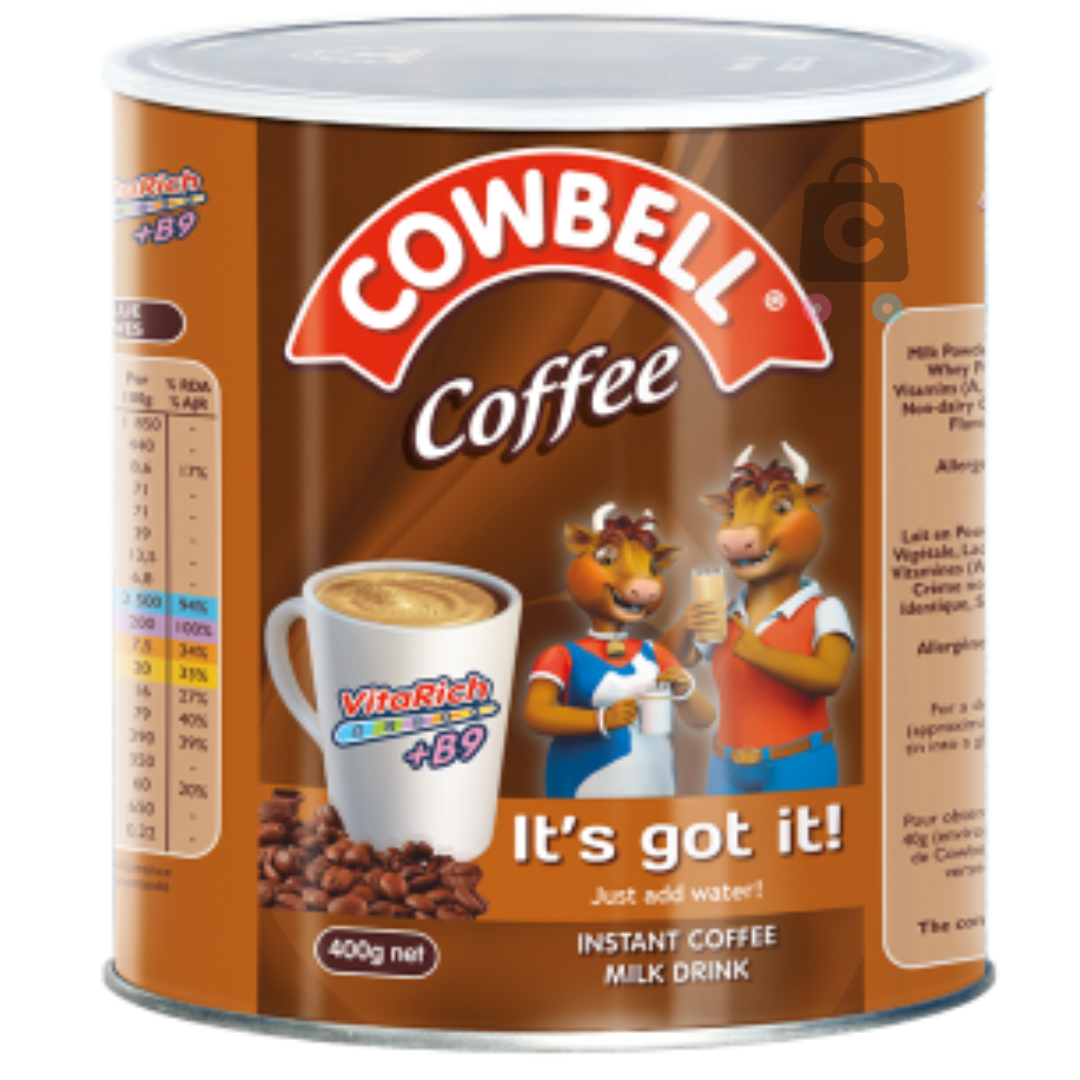 Cowbell Coffee Instant Milk Drink Tin 400g Chopbox