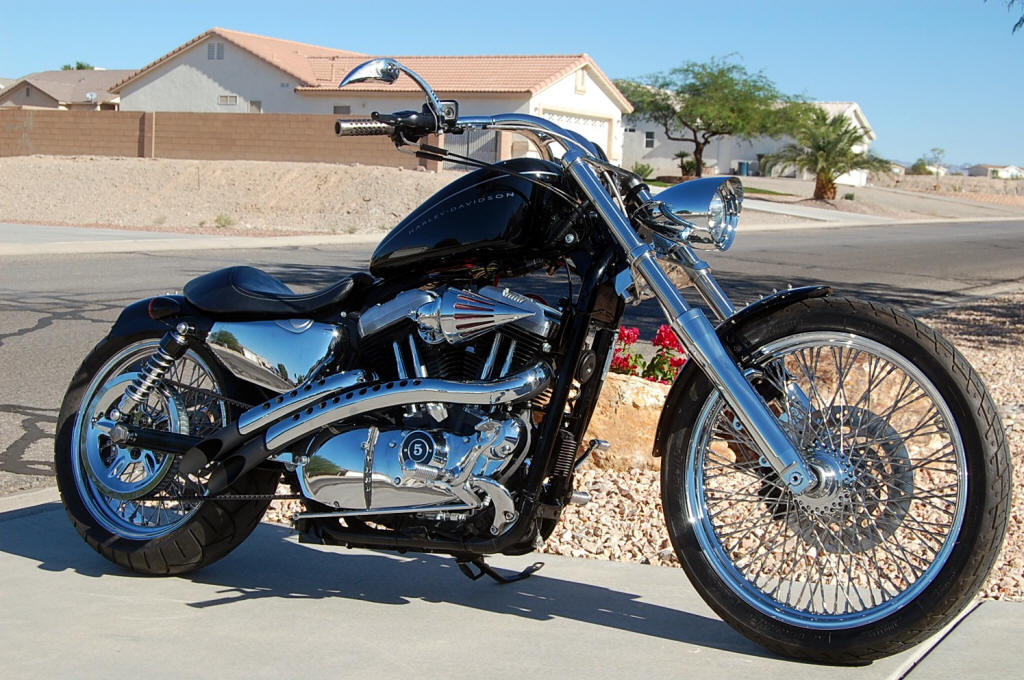 2009 XL1200N 9 degree 2” os 41mm upgrade, 200 wide tire kit