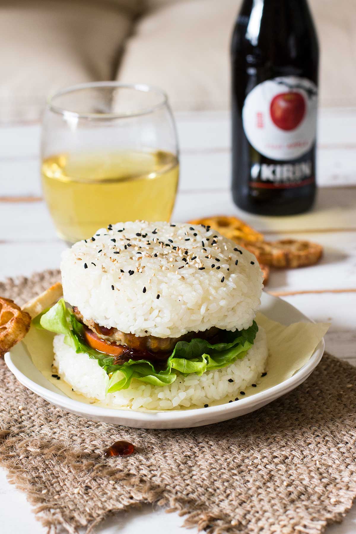 Japanese Rice Burger With Teriyaki Sauce Chopstick Chronicles