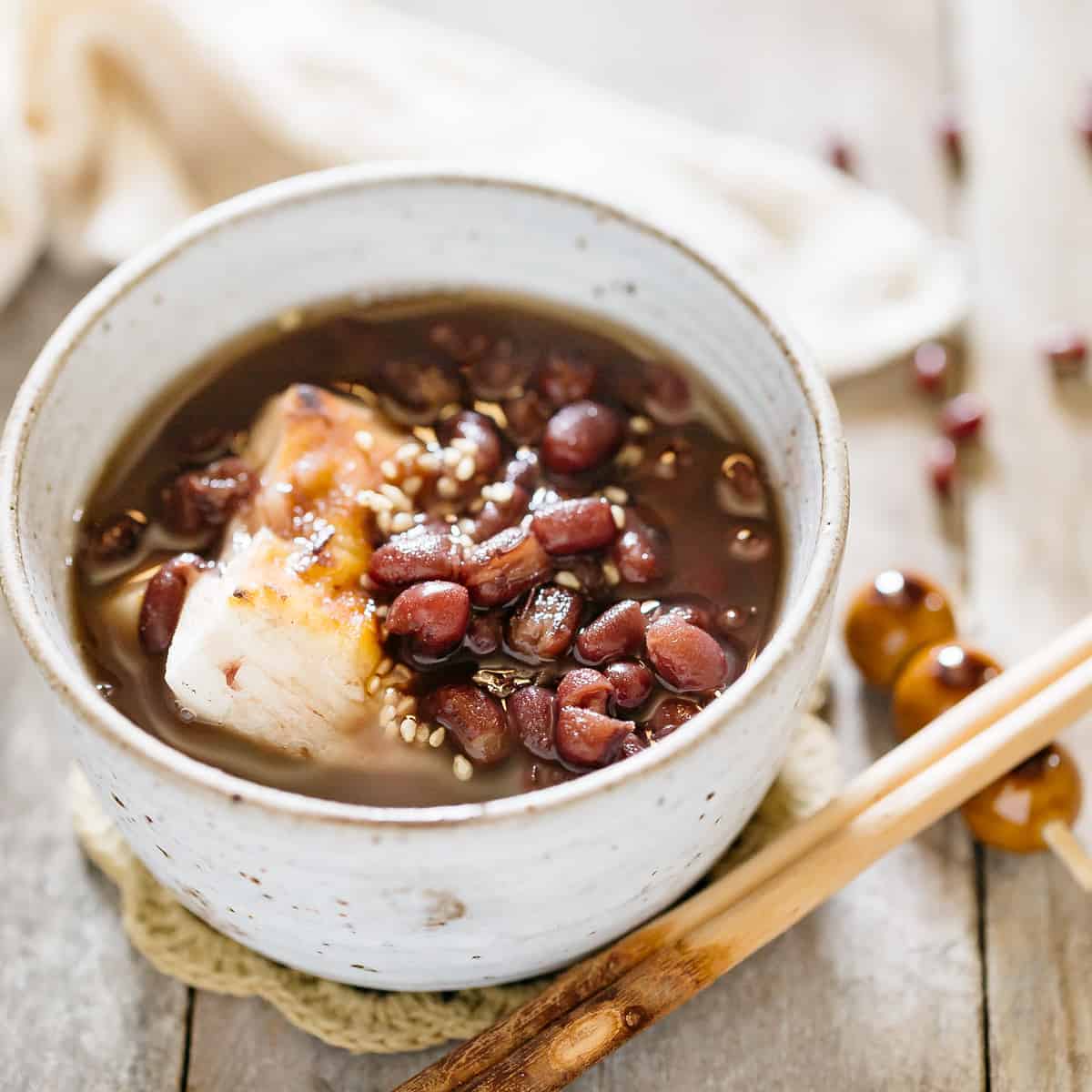 Red Bean Soup with Mochi Oshiruko (Zenzai) お汁粉