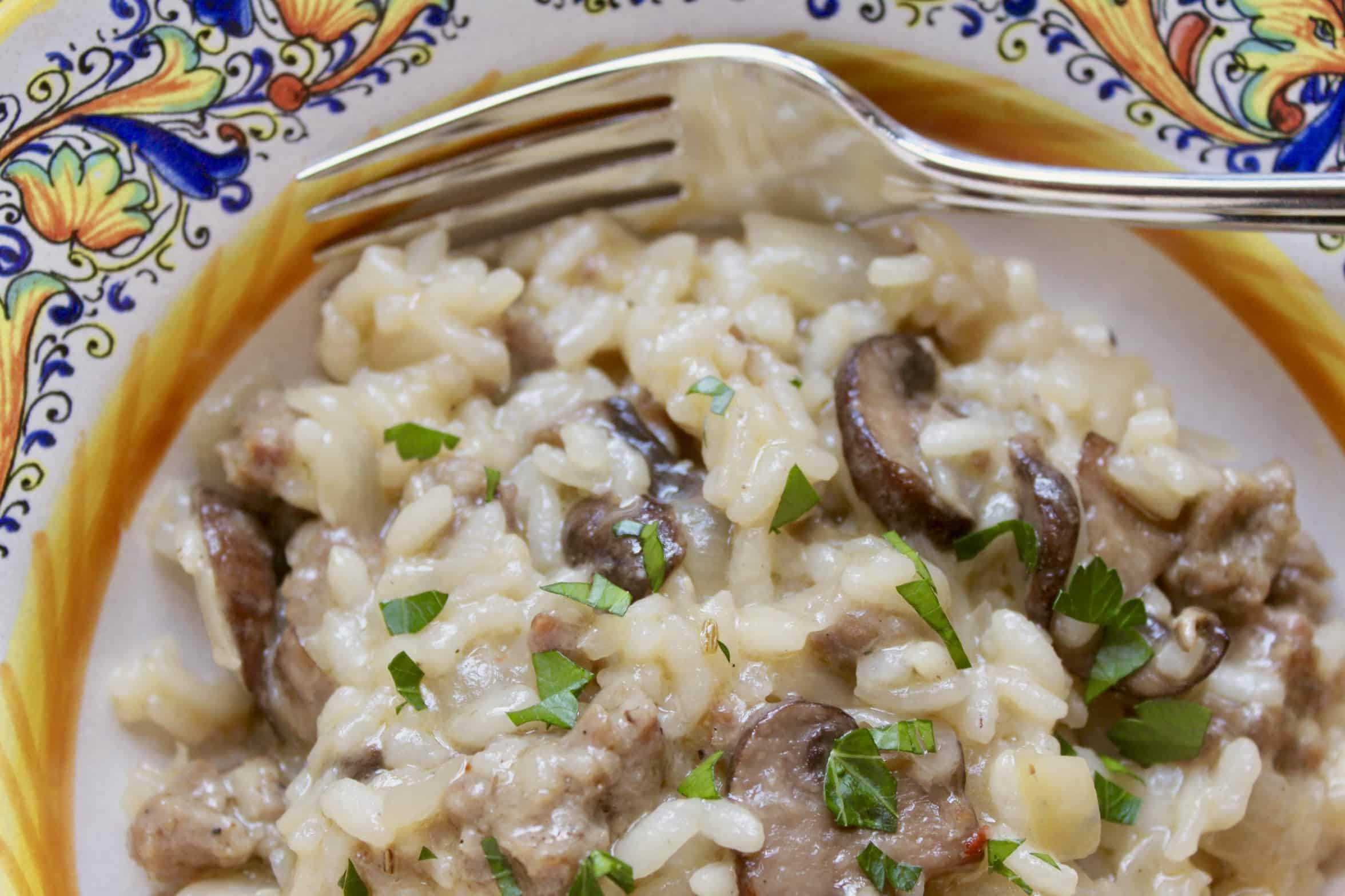 Italian Sausage and Mushroom Risotto (How to Make Risotto) Christina