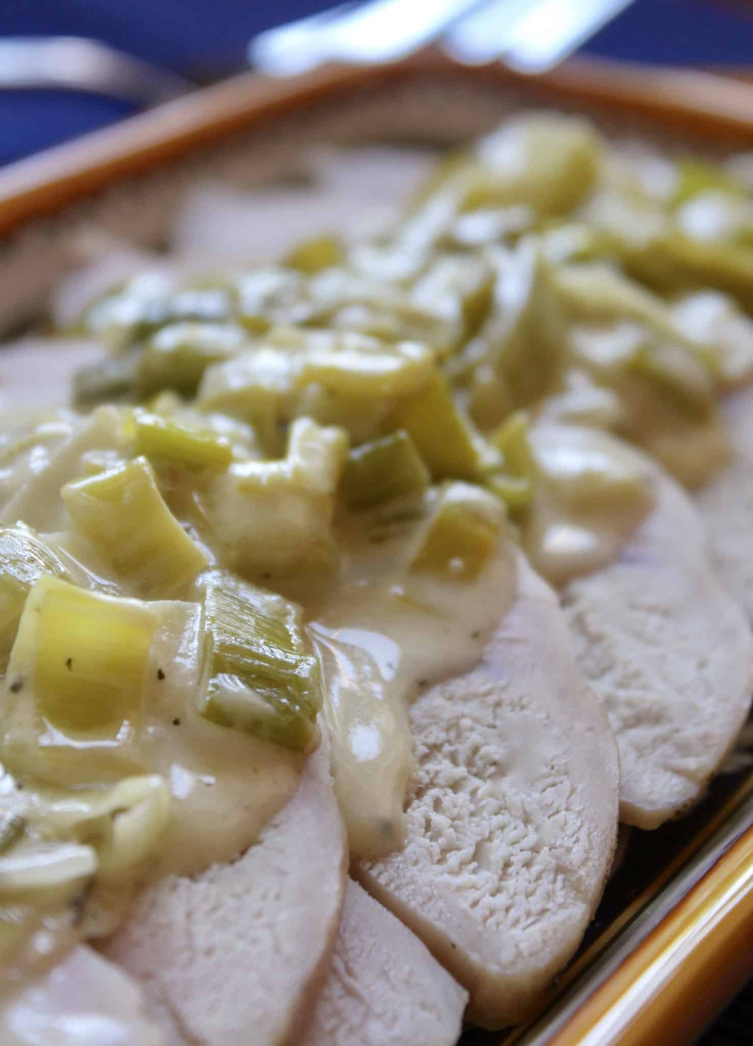 Leftover Turkey Breast with Leeks and Butter Sage Sauce Christina's Cucina