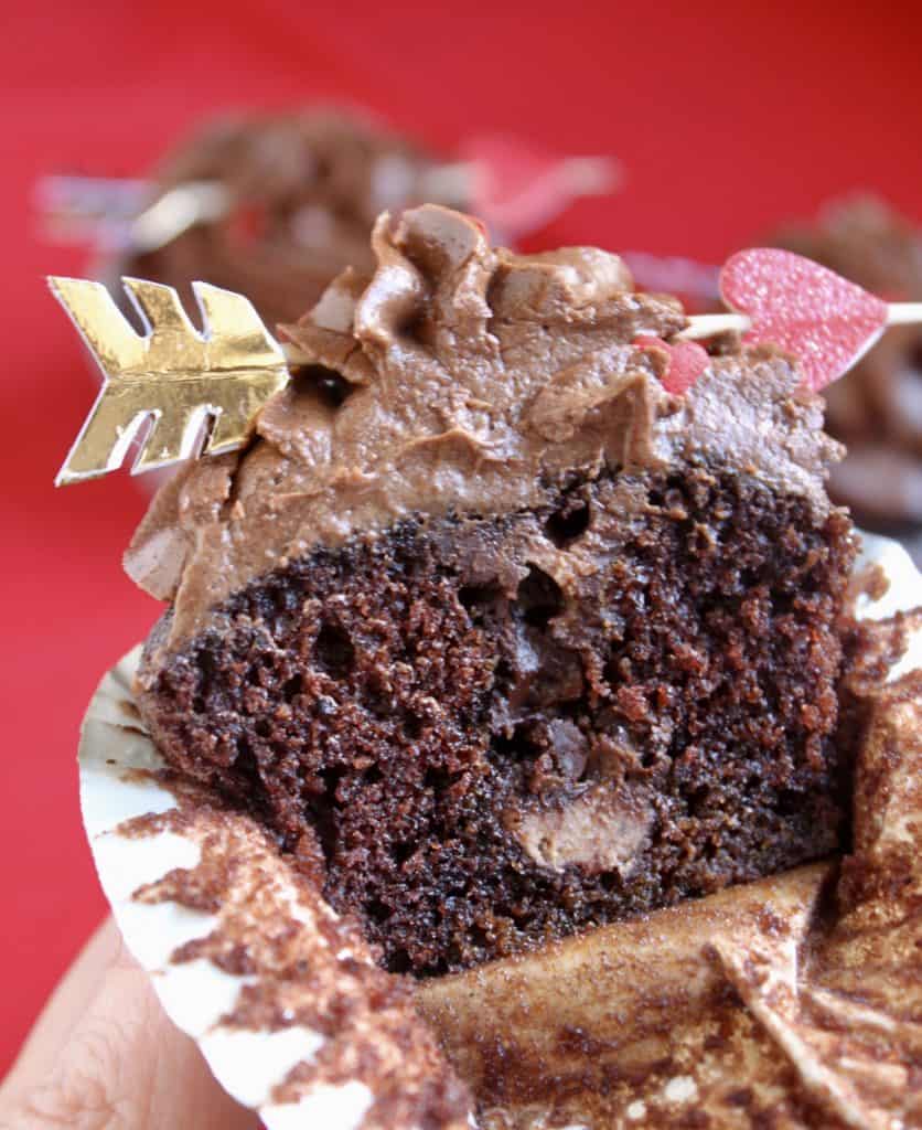 Chocolate Truffle Cupcakes with Mocha Buttercream Frosting for