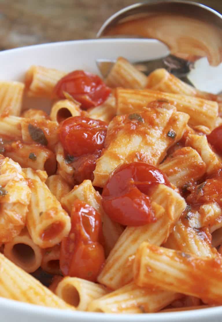 Fish Pasta (Quick and Easy Recipe with Tomato Sauce) Christina's Cucina