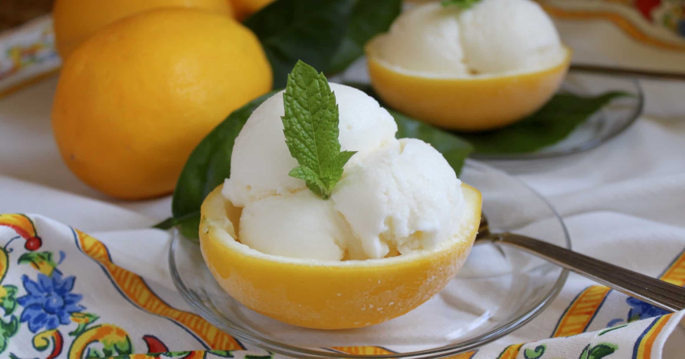 Lemon Ice Cream (Easy Blender Recipe) - Christina's Cucina