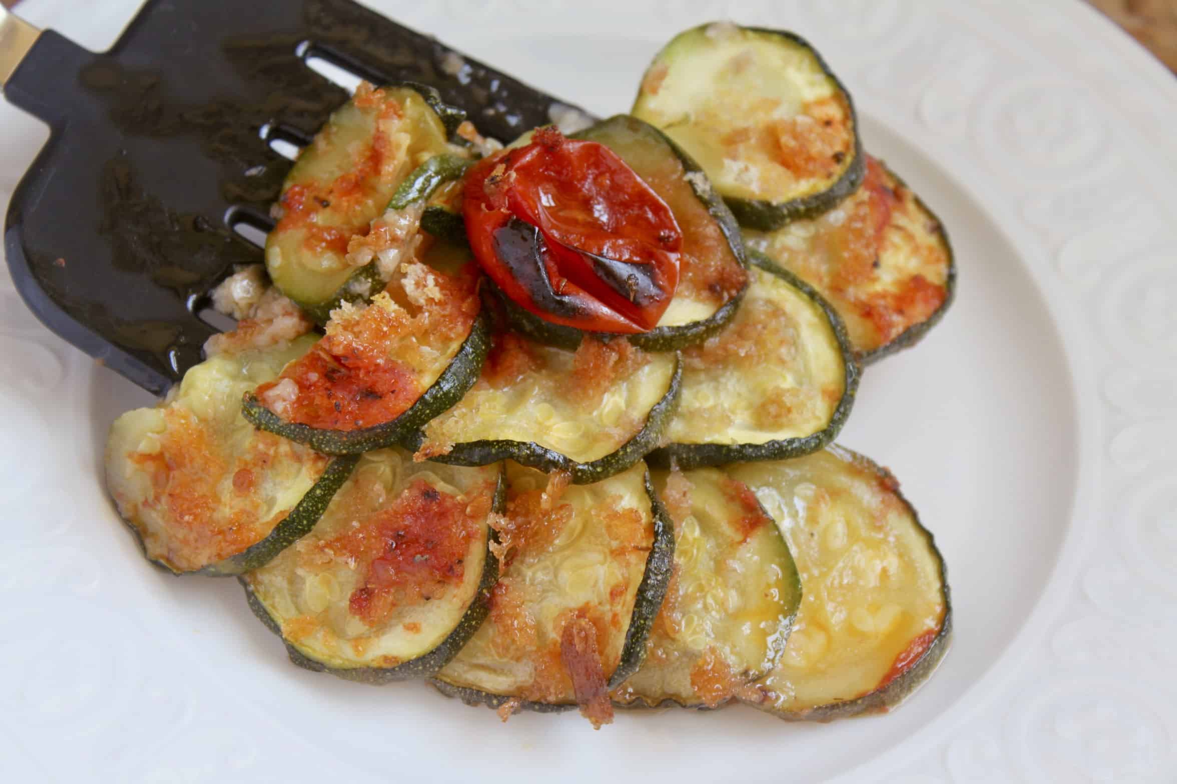 Baked Zucchini (Italian Style with Tomatoes Side Dish) Christina's