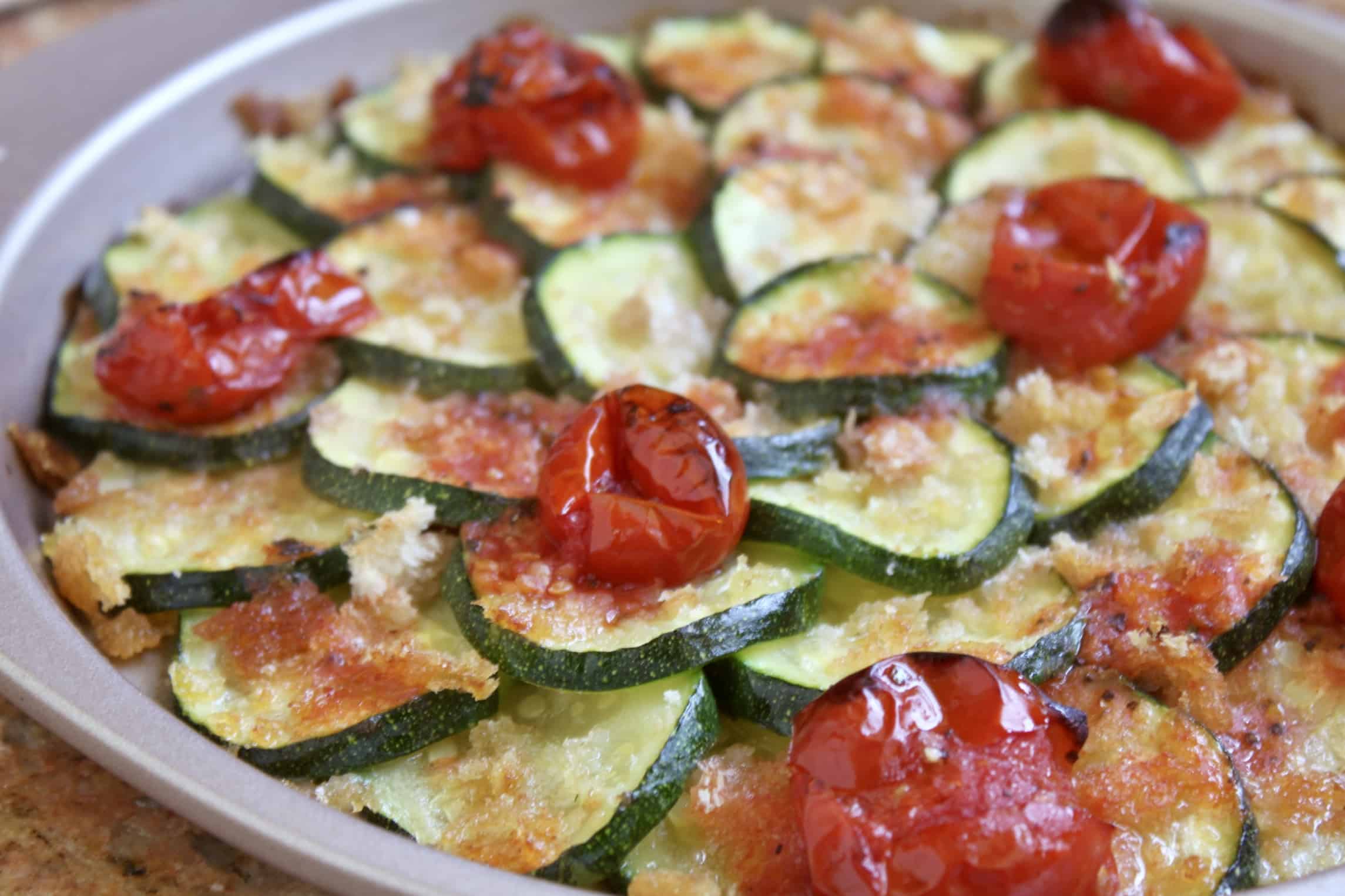 Baked Zucchini (Italian Style with Tomatoes Side Dish) Christina's