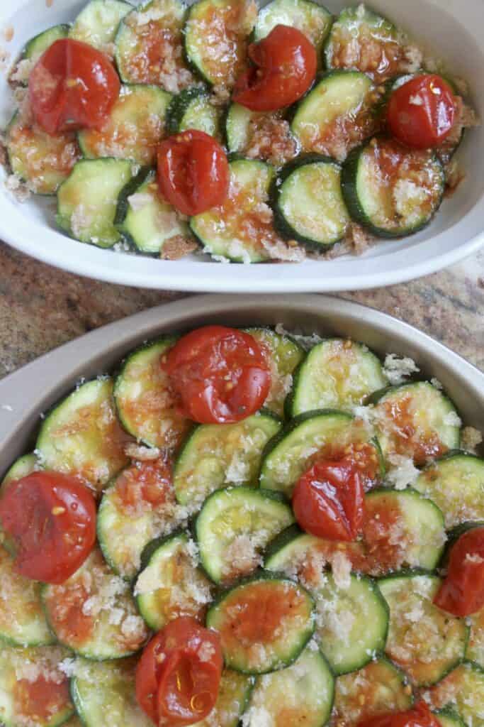 Baked Zucchini (Italian Style with Tomatoes Side Dish) Christina's