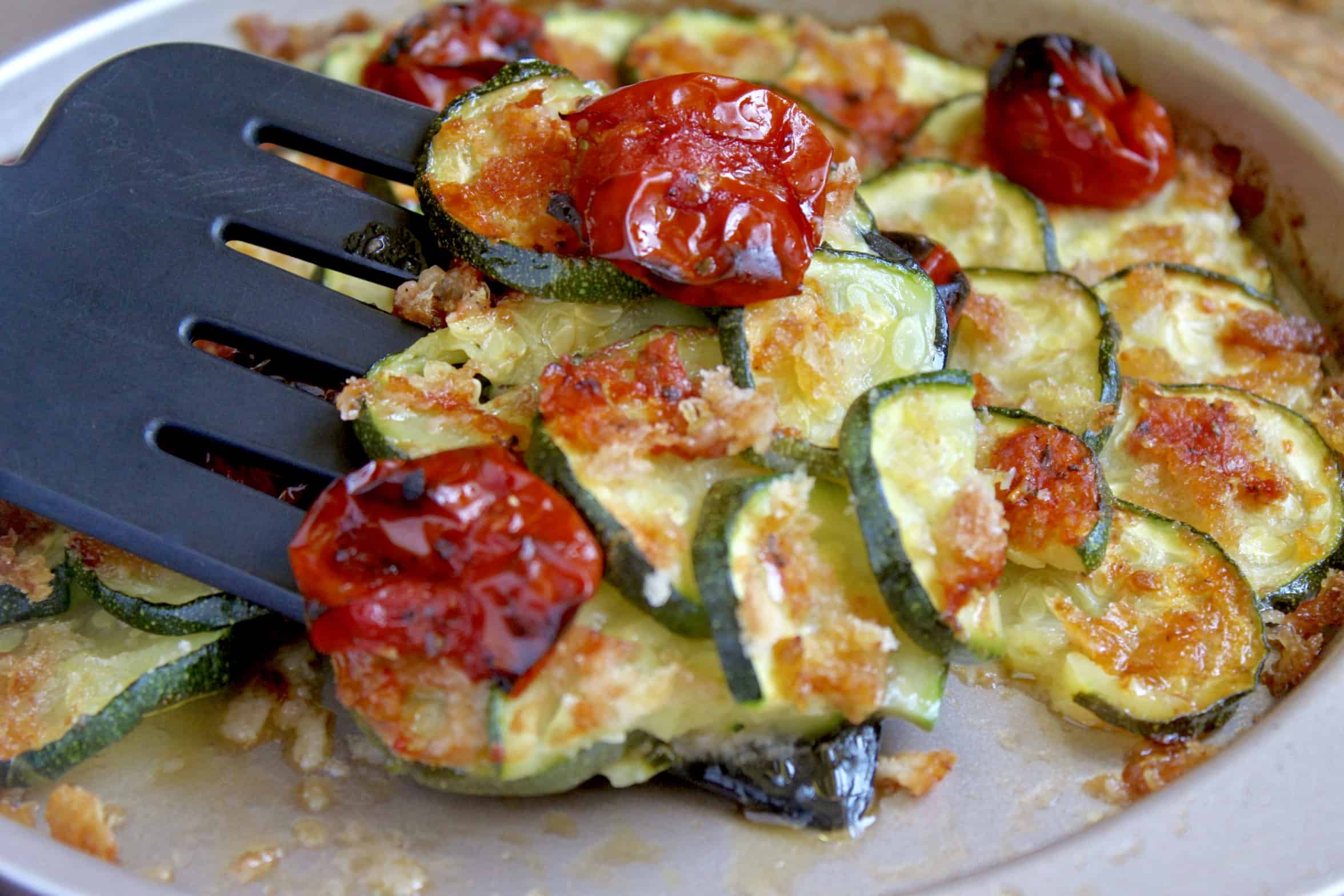Baked Zucchini (Italian Style with Tomatoes Side Dish) Christina's