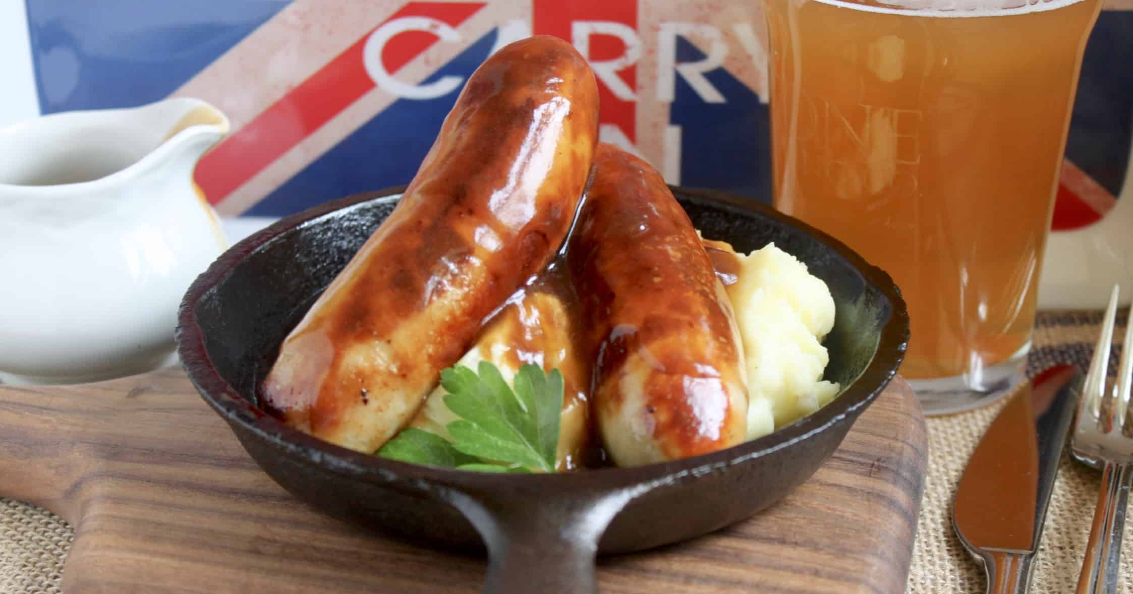 Bangers and Mash (PubStyle Sausage and Mash) Christina's Cucina