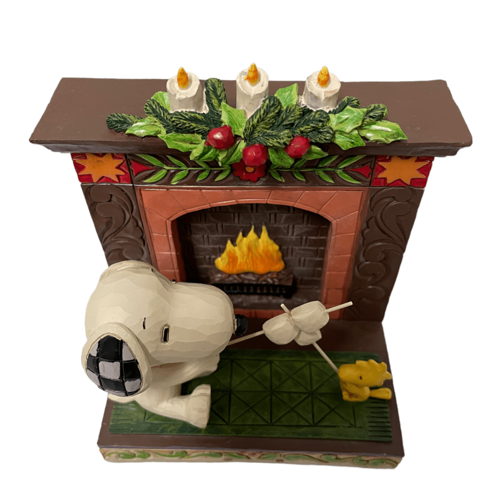 Peanuts by Jim Shore Snoopy & Woodstock at Fireplace 11cm We'll Make