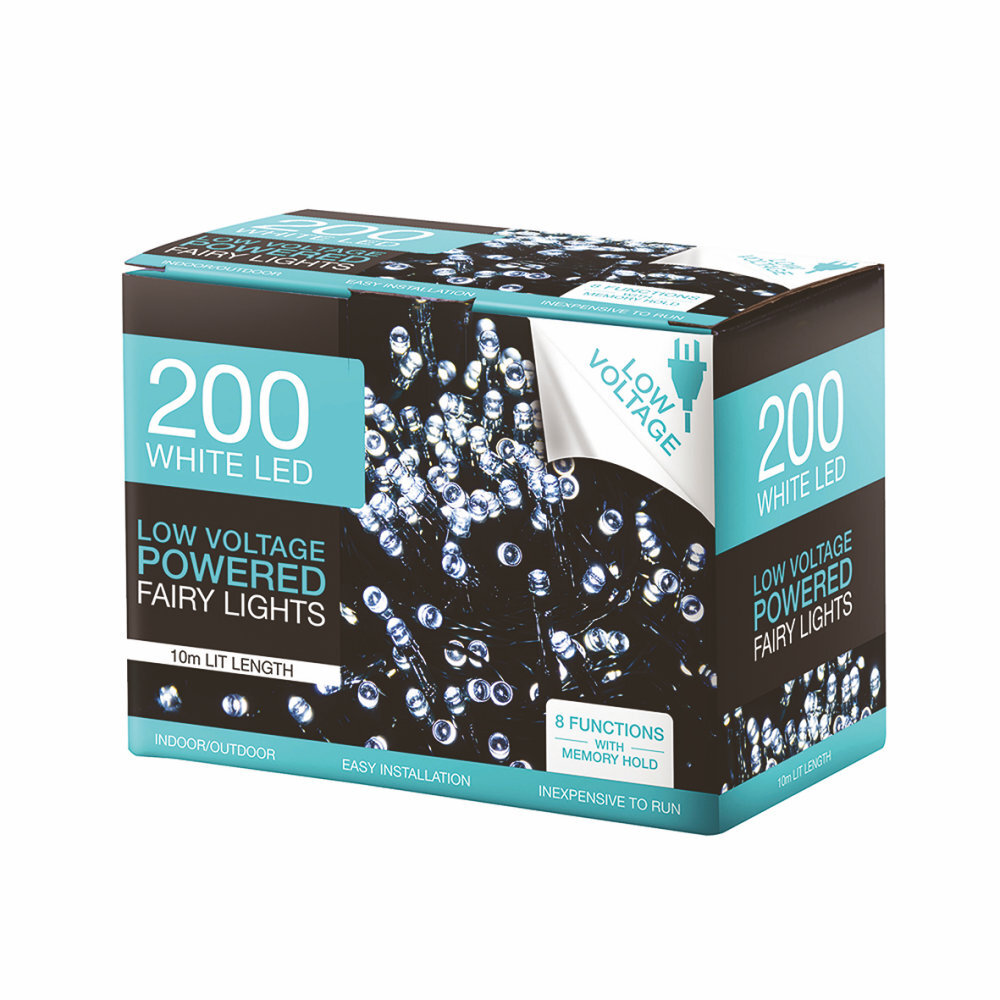 200 LED Fairy Lights Cool White We'll make your Christmas Complete