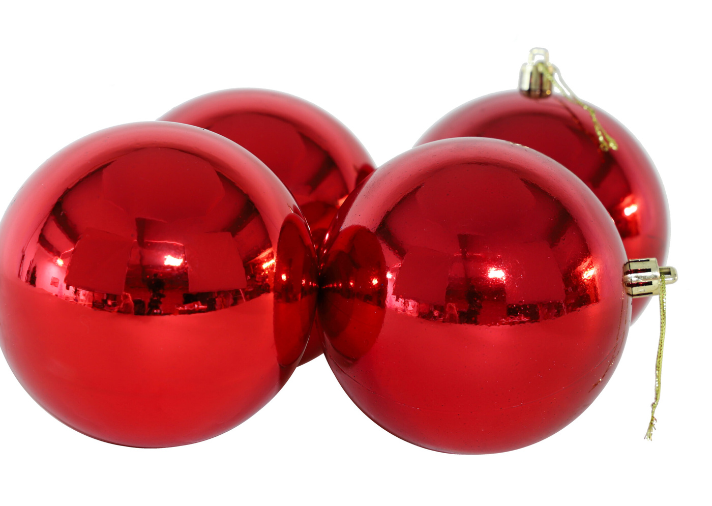 10 Extra Large 100mm Baubles Christmas Tree Baubles (Red) Christmas