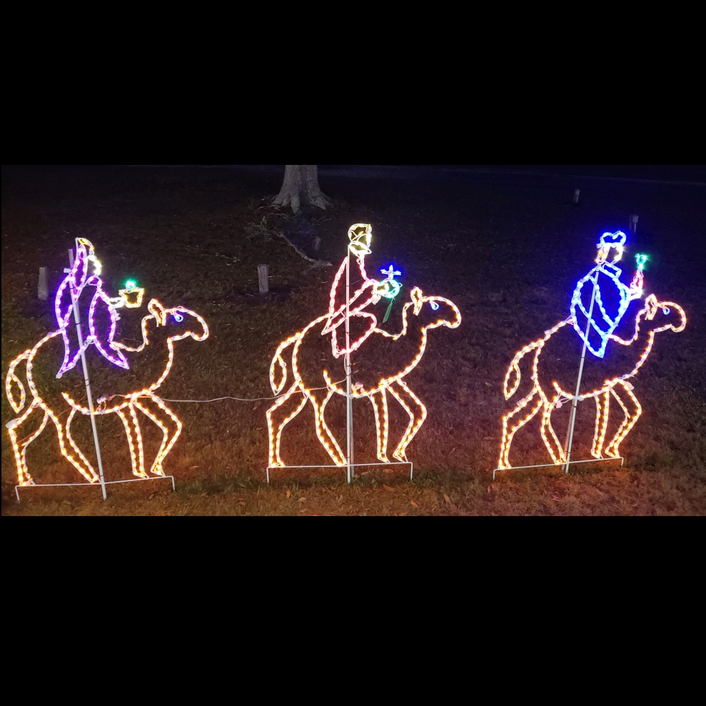 Lighted Outdoor Decorations Lighted Nativities and Mangers