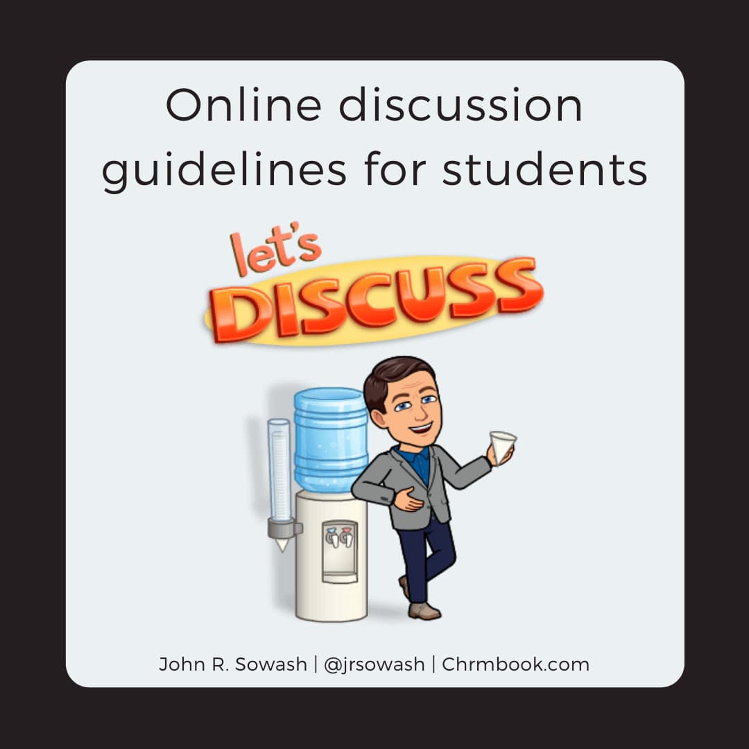 Online discussion guidelines for students (templates and examples)