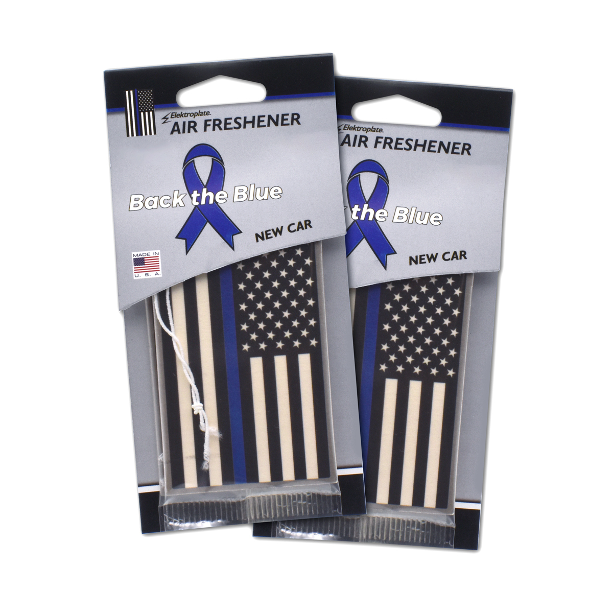Police Flag Air Freshener 2 Pack Elektroplate