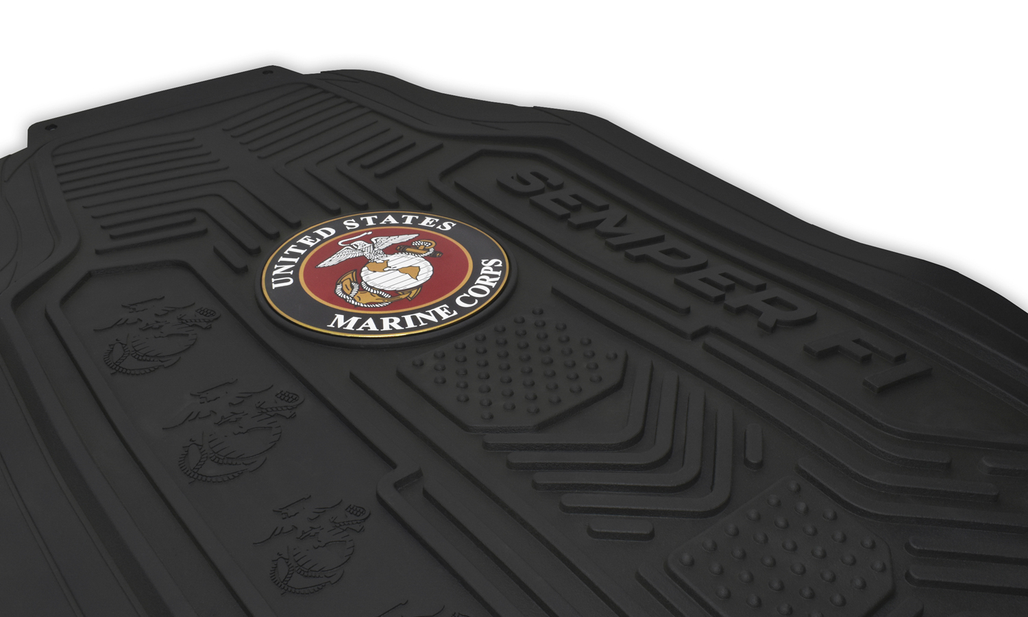 Marines Black Floor Mats 2 Pack Elektroplate