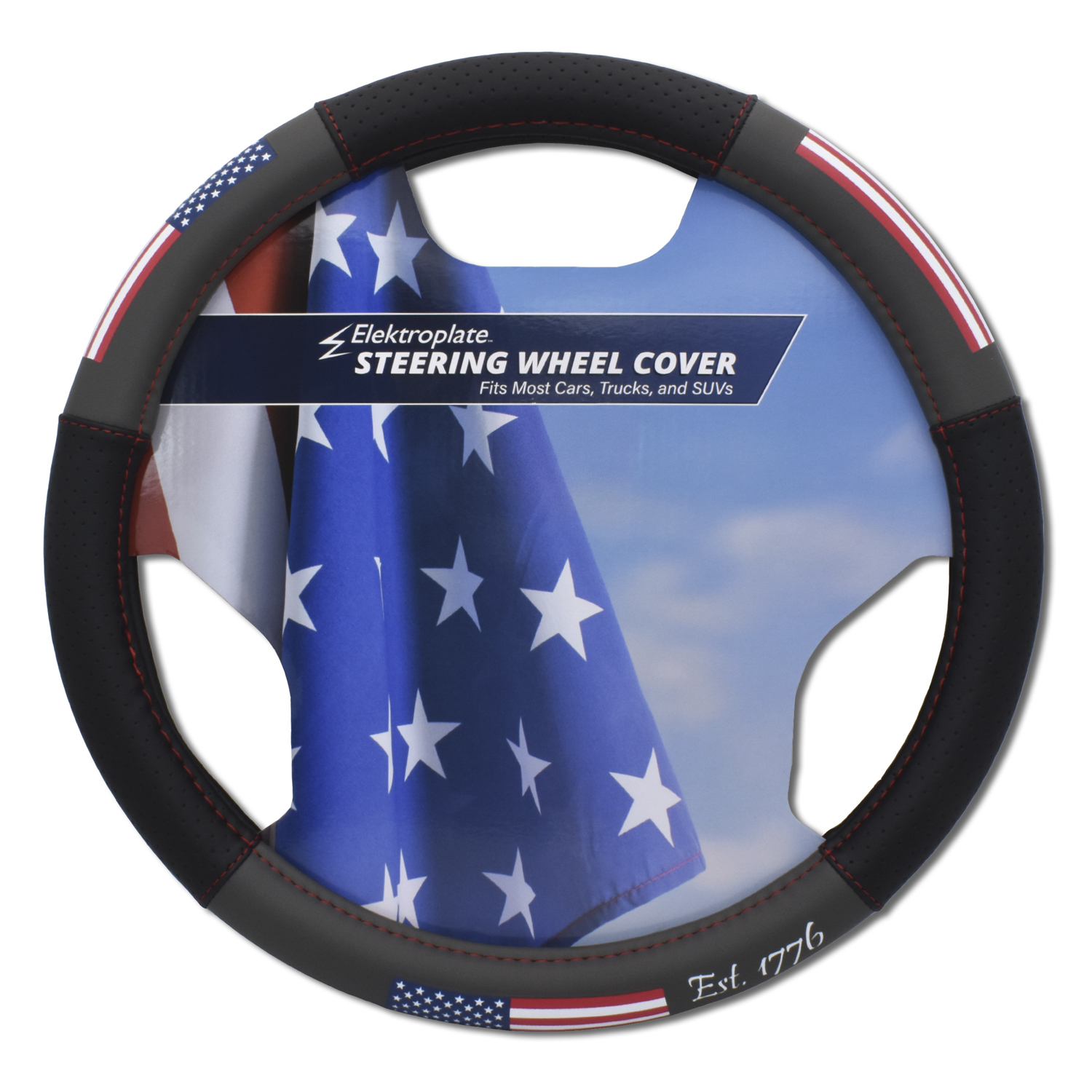 USA Steering Wheel Cover Medium Elektroplate