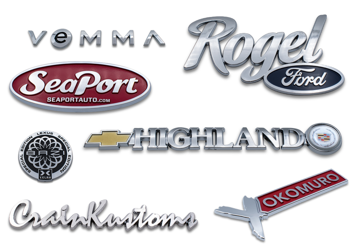Dealership Auto Emblems Elektroplate