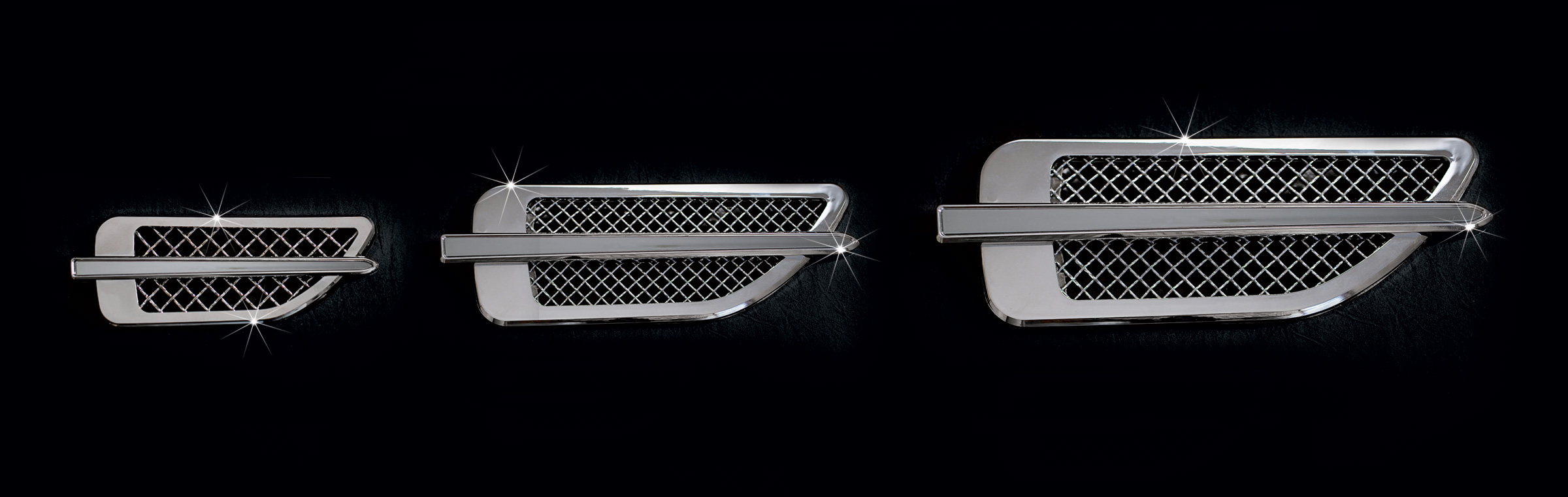 Chrome Air Vents, Custom Air Porthole Vents, Arrow to Bling, Custom