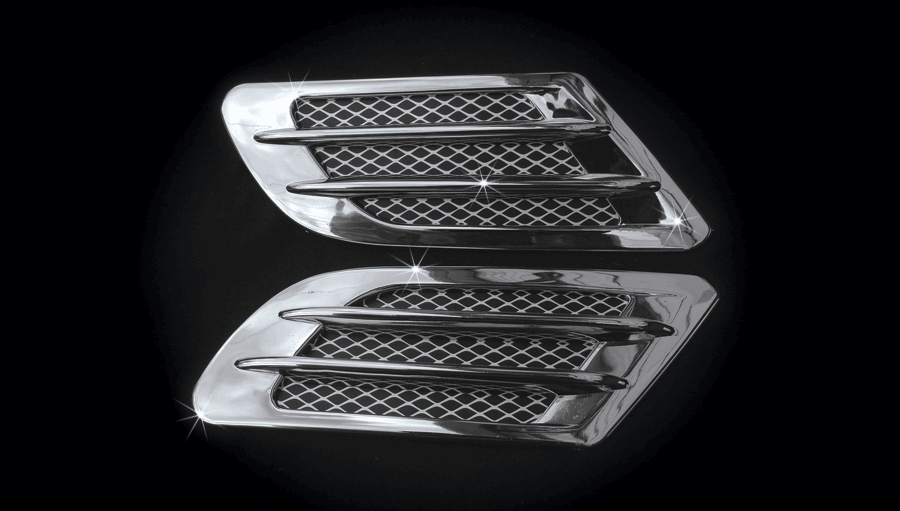 Chrome Air Vents, Custom Air Porthole Vents, Arrow to Bling, Custom