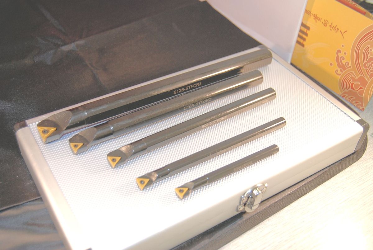 Set of 5 STFCR Type Indexable Carbide Lathe Boring Tools Chronos