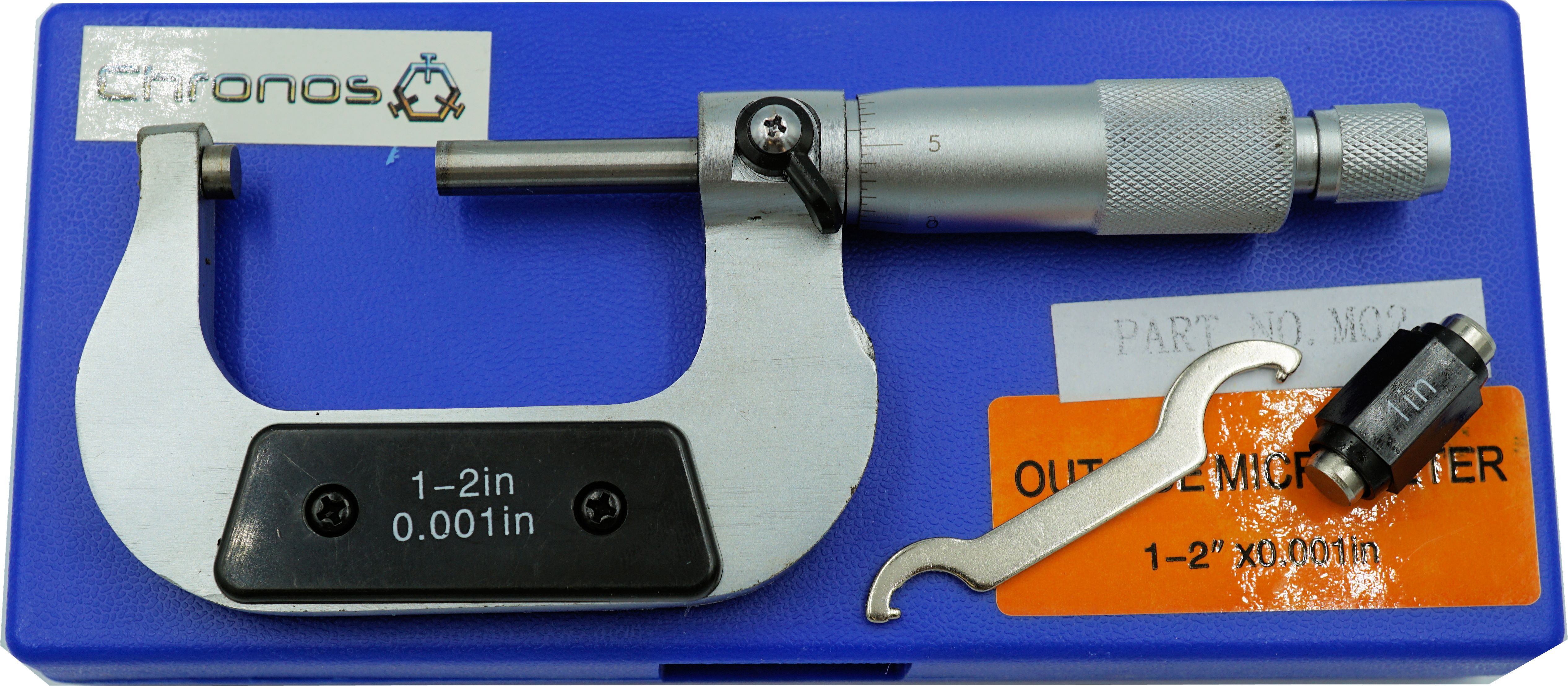 12 inch Micrometer with Carbide faces Chronos Engineering Supplies