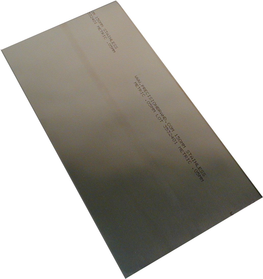 Steel Shim Sheet 6 inch X 18 inch 0.004 inch Chronos Engineering Supplies