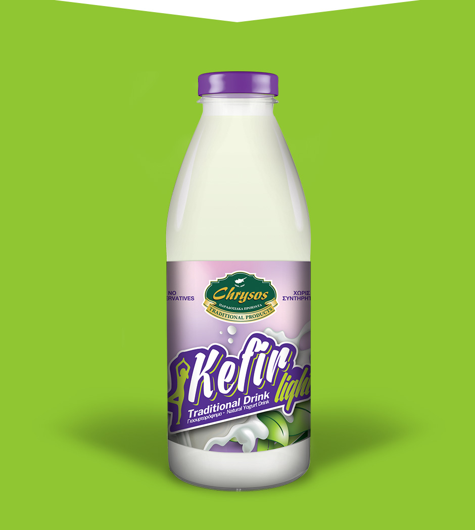 Kefir Light Natural Yogurt Drink Chrysos Traditional Products