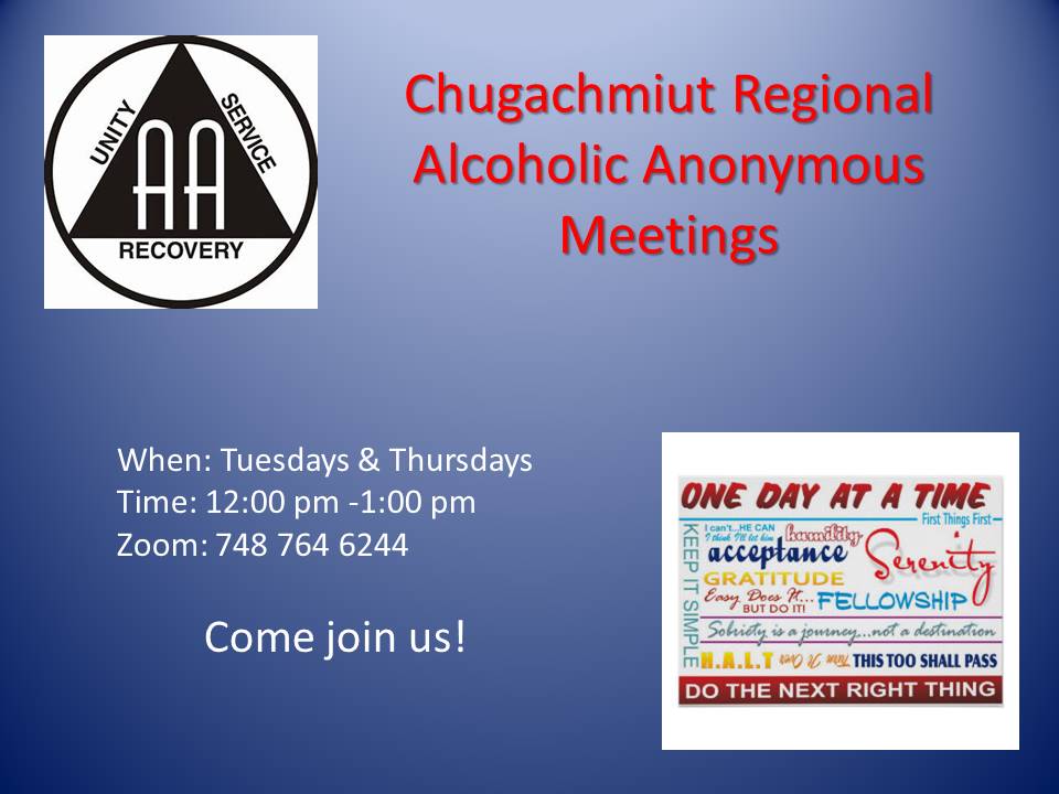 Alcoholics Anonymous Events 2023 Regional Alcoholic Anonymous Meetings | Chugachmiut