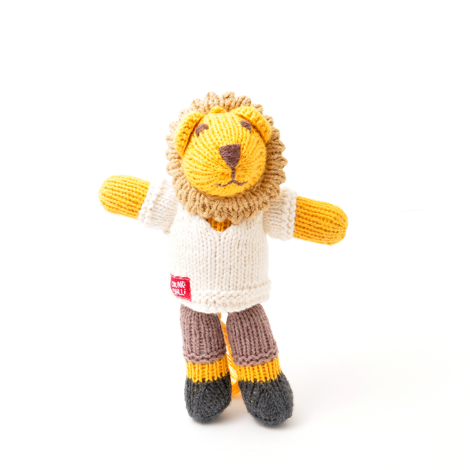 ChunkiChilli Lion Toddler Soft Toy in Cream Top ChunkiChilli