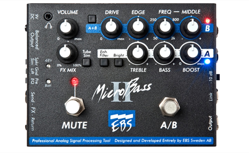 EBS Micro Bass II Preamp / DIbox Guitar Effect Pedal 7332100290108 eBay
