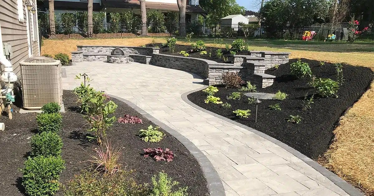 Backyard Hardscaping and Drainage Project Cider Mill Landscapes