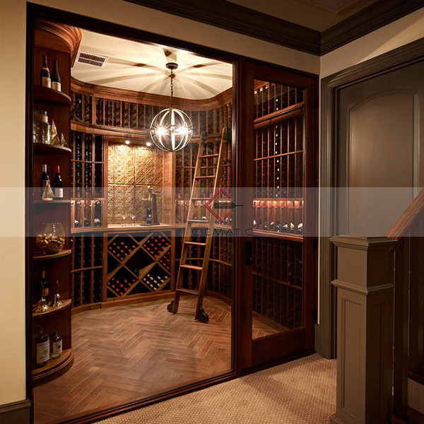Modern underground wine cellar rack in the house Ciematic