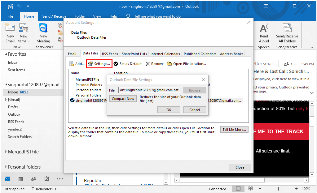 The Outlook Data File Has Reached the Maximum Size Top 4 Methods