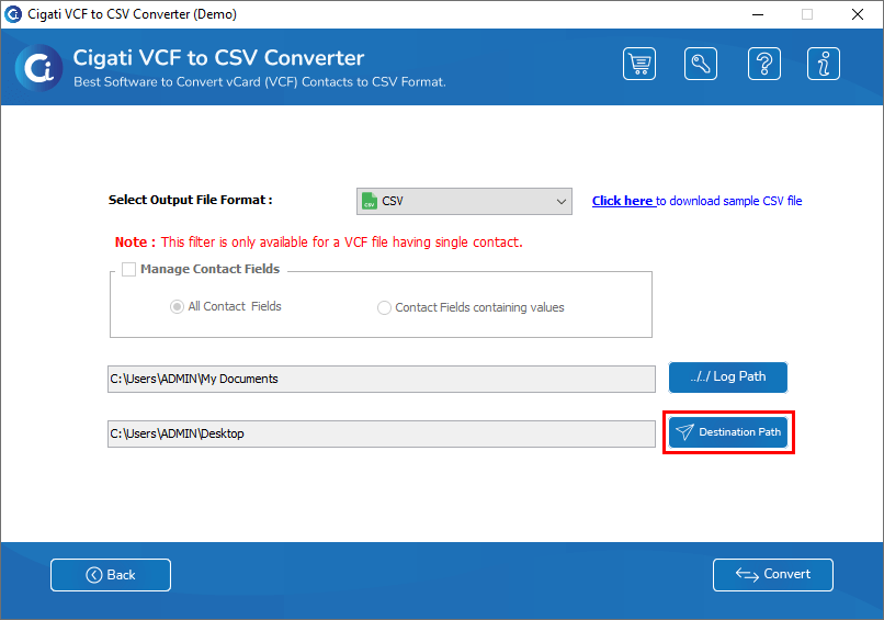 VCF to CSV Converter to Export VCF File Contacts to CSV