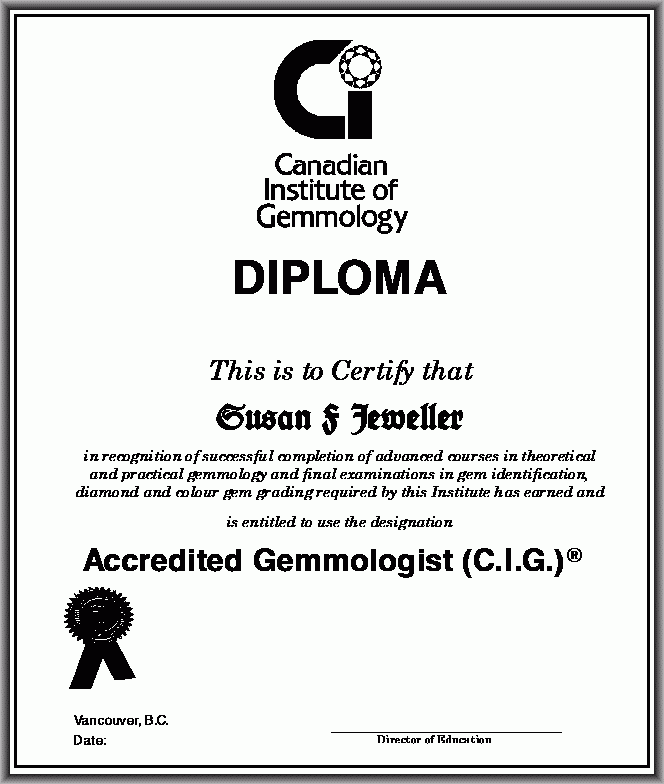 Accredited Gemmologist Gemology World Canadian Institute of Gemmology