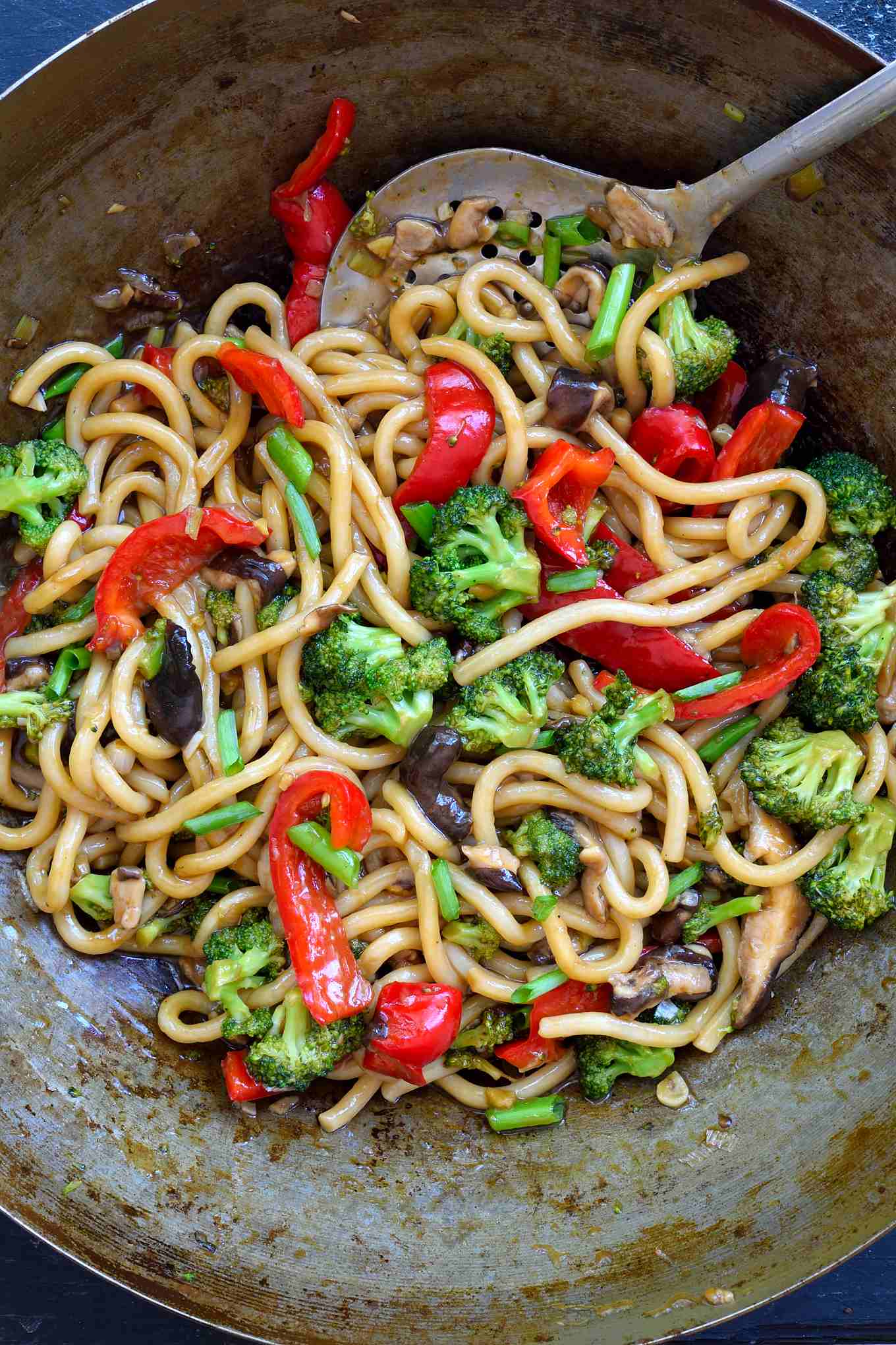Fideos Udon con Verduras al Wok Cilantro and Citronella