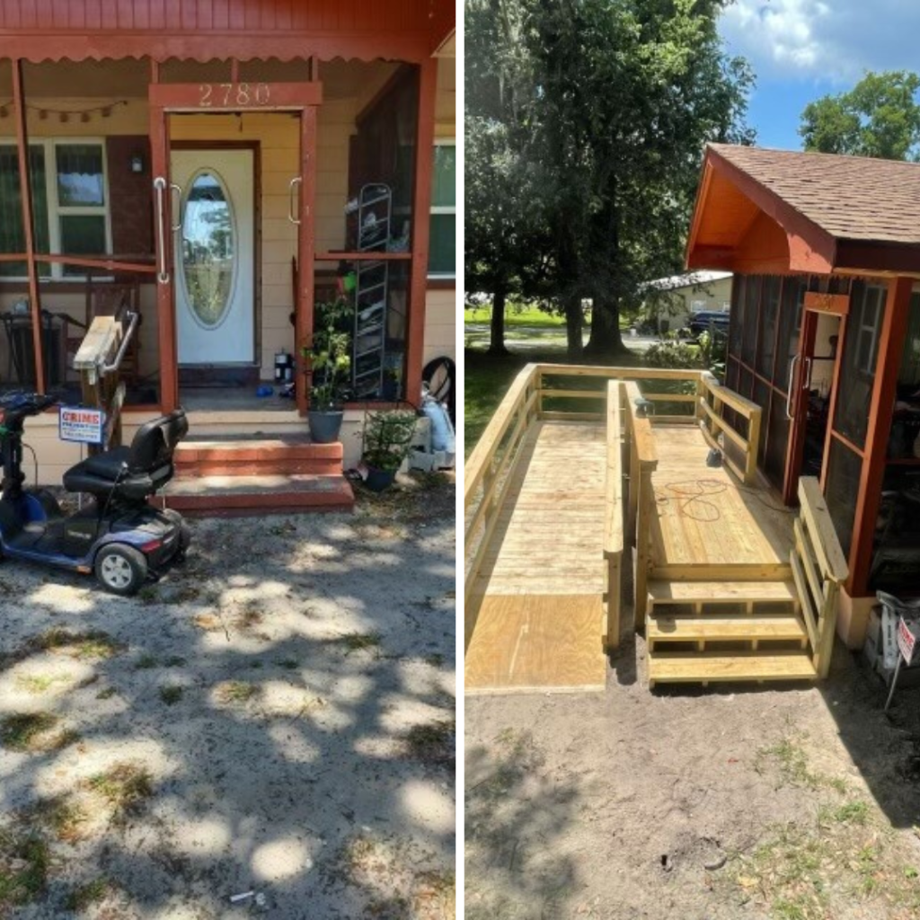 First wheelchair ramp built using Amazing Give donations! Center for Independent Living of
