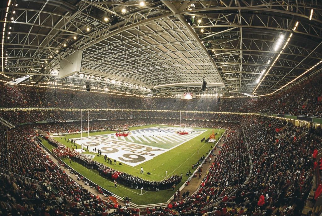 Retractable roof Millennium Stadium, Cardiff, UK Cimolai Technology