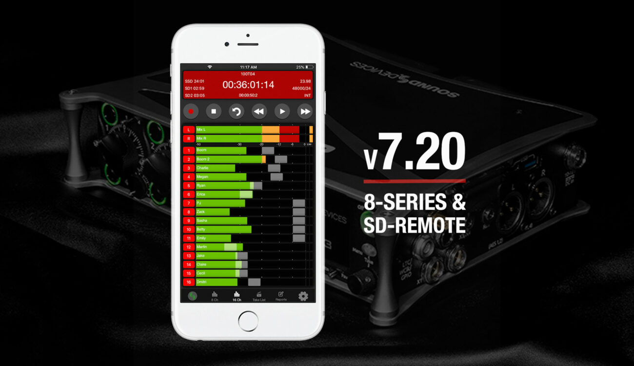 Sound Devices 7.20 Firmware Update for 8Series Mixer