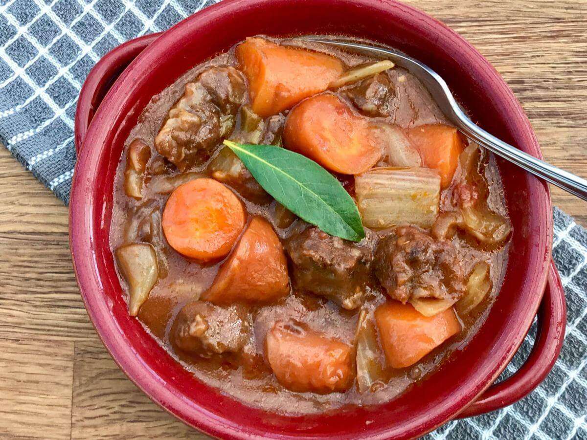 Slow Cooker Beef Shin Cinnamon and Kale