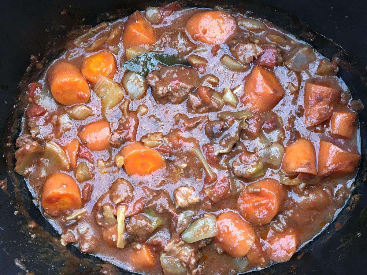 Slow Cooker Beef Shin Cinnamon and Kale